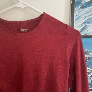 Red ReSet Cropped Long Sleeve